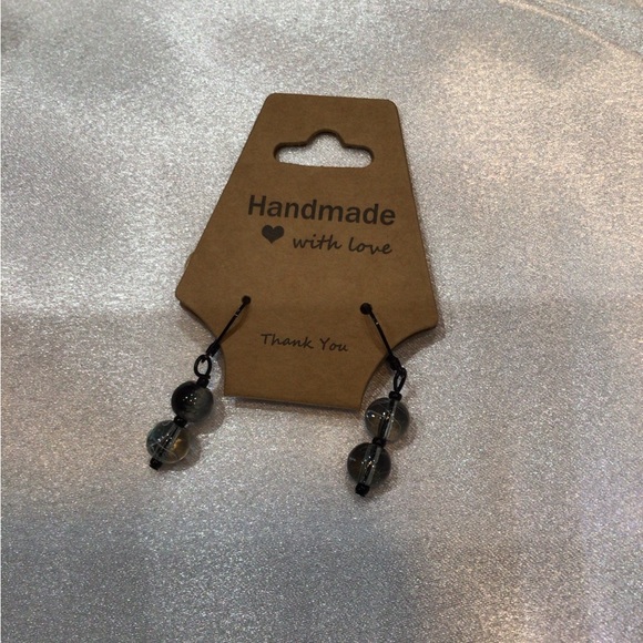 Six Handmade Gemstone Earrings Set in Pink, Purple, Black, Crystal, & Turquoise. - Picture 6 of 15